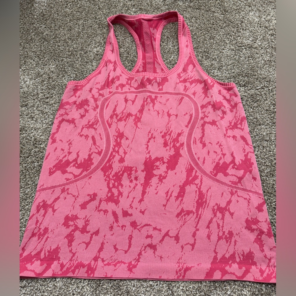 lululemon athletica Pink Patterned Tank Top